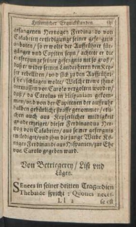 Von Betriegerey/ List und Lügen.