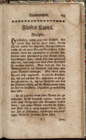 Fünftes Capitel. Recepte