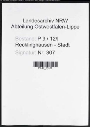Namensverzeichnis Recklinghausen - Stadt, Todesfälle