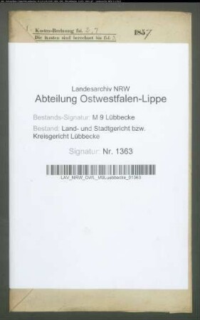 Erblasser: Wiegmann, Charlotte Wilhelmine Louise: