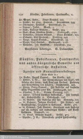 Künstler, Fabrikanten, Handwerker und andre bürgerliche Gewerbe und öffentliche Anstalten
