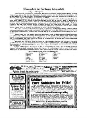 Hilfsausschuß der Hamburger Lehrerschaft : Beilage zu Nr. 1 der Pädagogischen Reform