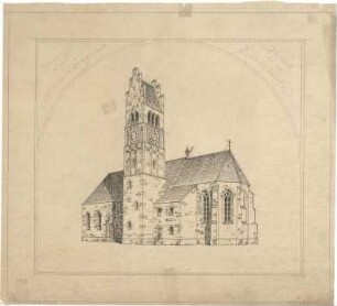 Schmidt, Heinrich von; Jägerwirth; Filialkirche - Süd - Ostseite (Perspektive)