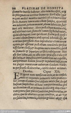 De olea. Caput XII.