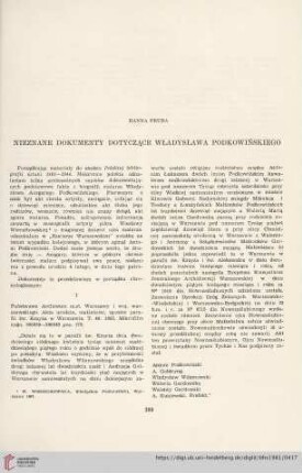 43: Nieznane dokumenty dotyczące Władysława Podkowińskiego