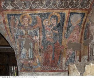 Freskenzyklus mit Christus und Heiligen, Erzengel Michael, thronende Madonna und Johannes der Evangelist