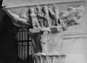 Kämpfer mit figürlichem Dekor: Darbringung des Christuskindes im Tempel