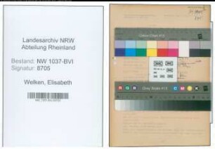 Entnazifizierung Elisabeth Welken , geb. 03.03.1914 (Studienassessorin)