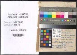 Entnazifizierung Johann Harzem , geb. 27.07.1897 (Arzt)