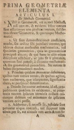 Prima geometriæ elementa.