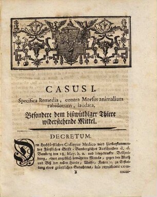 Der Medicinische Richter : oder Acta Physico-Medico Forensia Collegii Medici Onoldini ; Von Anno 1735 biß auf dermalige Zeiten zusammen getragen, hier und dar mit Anmerckungen, Dann Mit einer deutlichen Erläuterung der medicinischen Kunstwörter und vollständigen Register versehen, 3