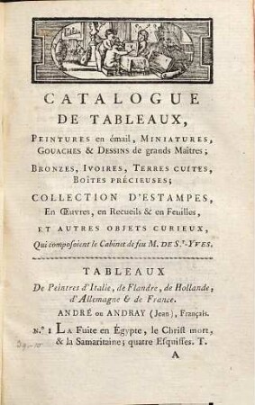 Catalogue Raisonné Du Cabinet De Feu Mr. Charles Léoffroy De Saint-Yves