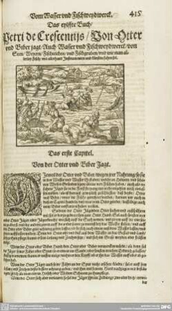 Das eylffte Buch / Petri de Crescentijs / Von Otter vnd Biber jagt /