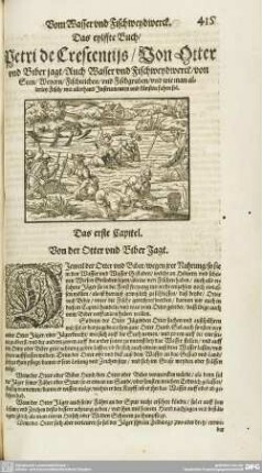 Das eylffte Buch / Petri de Crescentijs / Von Otter vnd Biber jagt /