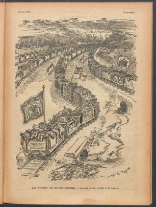 Una "victoria" de los Hohenzollern. - [Ilustración] : Llevando buenas noticias a los hogares