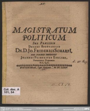 Magistratum politicum