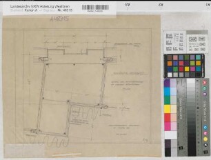 Arnsberg, Bezirksregierung, Regierungsgebäude, Schlosstr. 14, Sitzungssaal, Fensterpfeiler, Grundriss, Ausführungsplan