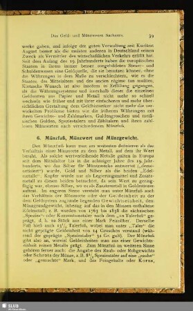 6. Münzfuß, Münzwert und Münzgewicht