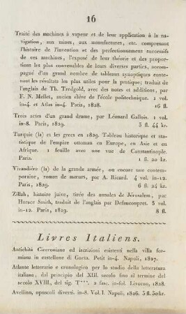 Livres Italiens