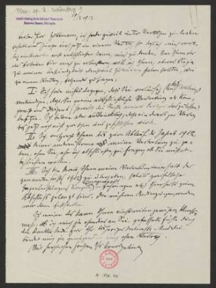 Brief an Emil Gutmann, 19.02.1912