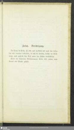 Zusatz. Berichtigung
