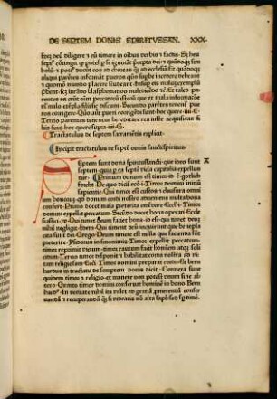226r-230r, XXX. Incipit tractatulus de septem donis sanctispiritus.
