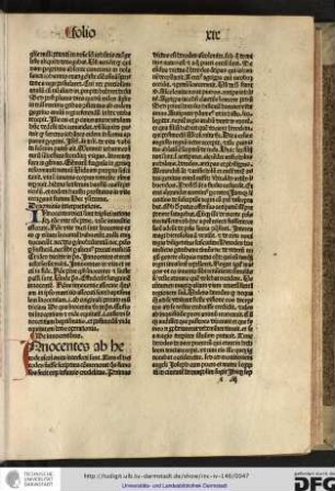 De nominis interpretatione. Innocentes dicti sunt triplici ratione scilicet ratione vite, ratione pene et ratione innocentie assecute.