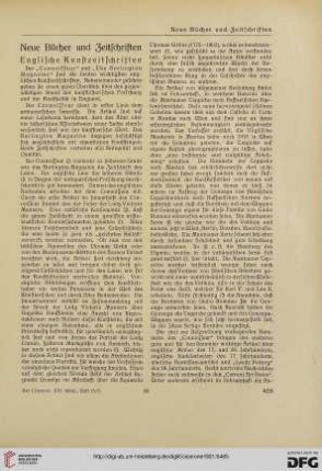 Neue Bücher und Zeitschriften