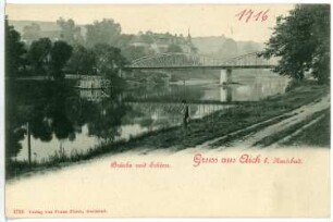 Aich. Brücke mit Schloss
