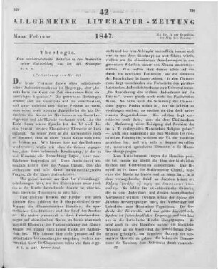 Schwegler, A.: Das nachapostolische Zeitalter in den Hauptmomenten seiner Entwicklung. Bd. 1-2. Tübingen: Fues 1846