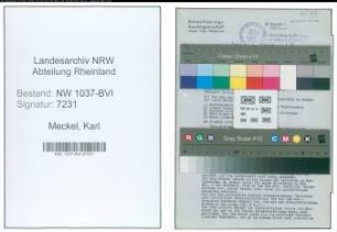 Entnazifizierung Karl Meckel , geb. 08.07.1892 (Architekt)