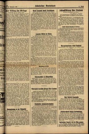 Zweite Ausgabe vom Freitag, den 24. November 1939.