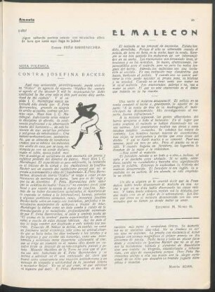 Nota polémica - Contra Josefina Backer