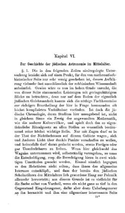 VI: Zur Geschichte der jüdischen Astronomie im Mittelalter.