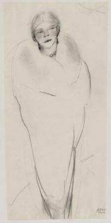 Dame im Abendmantel, Paris