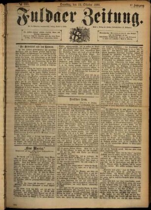 Ausgabe vom Samstag, den 11. Oktober 1890.