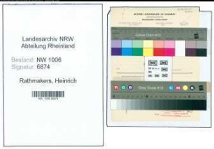 Entnazifizierung Heinrich Rathmakers , geb. (Bahnangestellter)