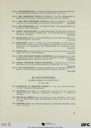 Kunstgewerbe (Nr. 1026-1238)