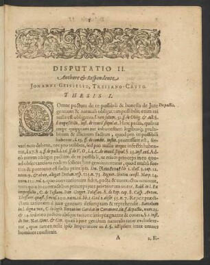 Disputatio II. Authore et Respondente Johanne Geisselio ...
