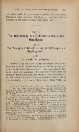 Tit. II. Die Begründung des Rechtsstreits und dessen Beendigung