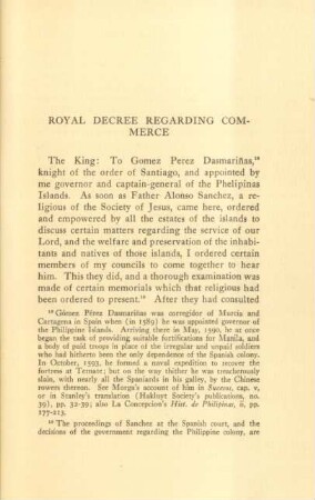 Royal decree regarding commerce