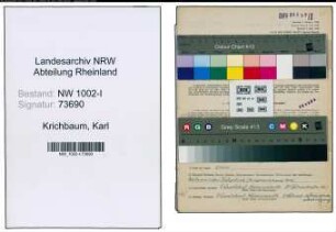 Entnazifizierung Karl Krichbaum , geb. 23.11.1899 (Baufuehrer)
