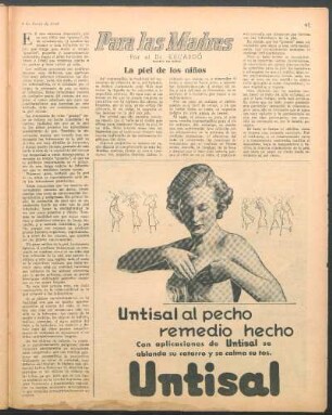 Para las madres : La piel de los niños