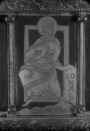 Tragaltar des heiligen Gregorius — Längsseite mit den Propheten Hosea, Amos, Abdias, Jonas, Micheas und Sophonias — Der Prophet Jonas