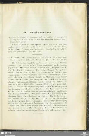 40. Vermischte Constanten
