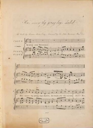 Has sorrow thy young days shaded : from a selection of Irish melodies