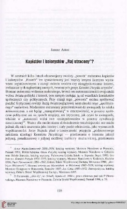 Kapistów i kolorystów "Raj utracony"?
