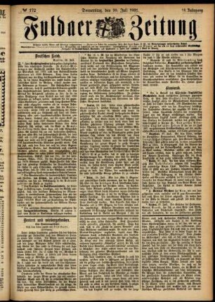 Ausgabe vom Donnerstag, den 30. Juli 1891.