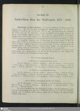 Organisation des Polytechnikums
