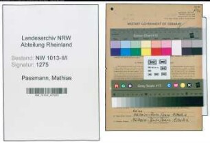 Entnazifizierung Mathias Passmann , geb. 15.05.1895 (Schlosser)
